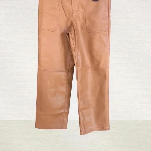 NWT BlankNYC The Baxter Ribcage Straight Leg Faux Leather Pants Size 28 - Picture 5 of 9